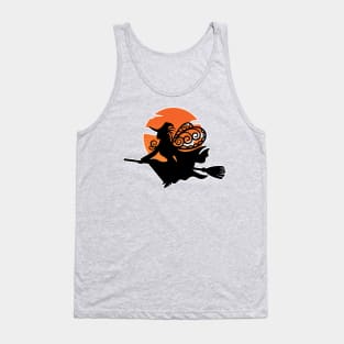 Witch On A Broom T-shirt Tank Top